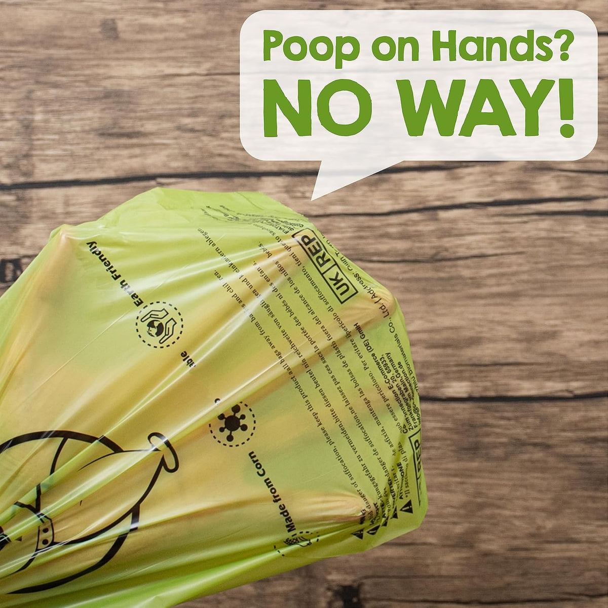 YORJA Dog Poop Bags Rolls with Dispenser & Holder, 510 Pet Waste Bags, 100% Leak Proof Extra Thick