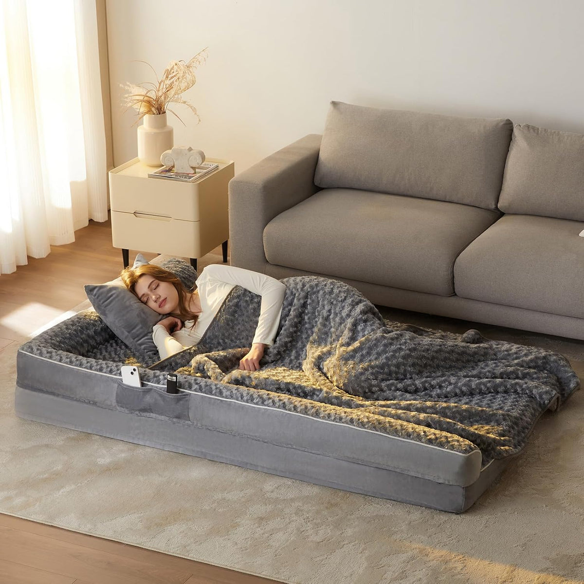 BFPETHOME Orthopedic Dog Beds for Extra Large Dogs, Waterproof Sofa XXL Dog Bed with Sides