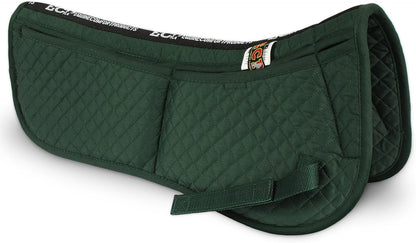 ECP Equine Comfort Products Adjustable Shock Absorbing Memory Foam Half Saddle Pad, Injury