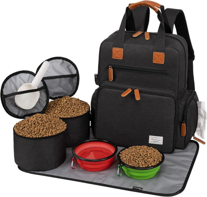 Modoker Dog Travel Bag, Airline Approved Backpack for Pet Accessories Organizer, Tote Weekend Bag