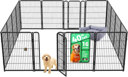 FXW Homeplus Unleashed Indoor Dog Playpen - Stress-Free and Safe Play, Heavy Duty 40 Inch 16 Wire