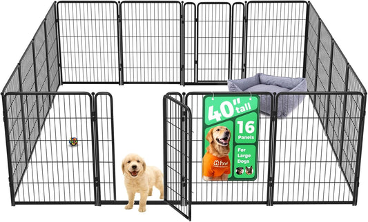 FXW Homeplus Unleashed Indoor Dog Playpen - Stress-Free and Safe Play, Heavy Duty 40 Inch 16 Wire