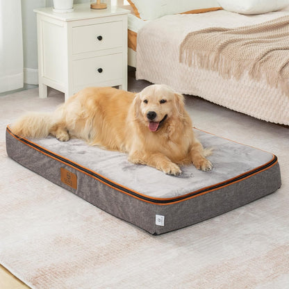 Orthopedic Memory Foam XXL Dog Bed - 6" Thick Beds for Extra Large Sized Dog - Waterproof Removable