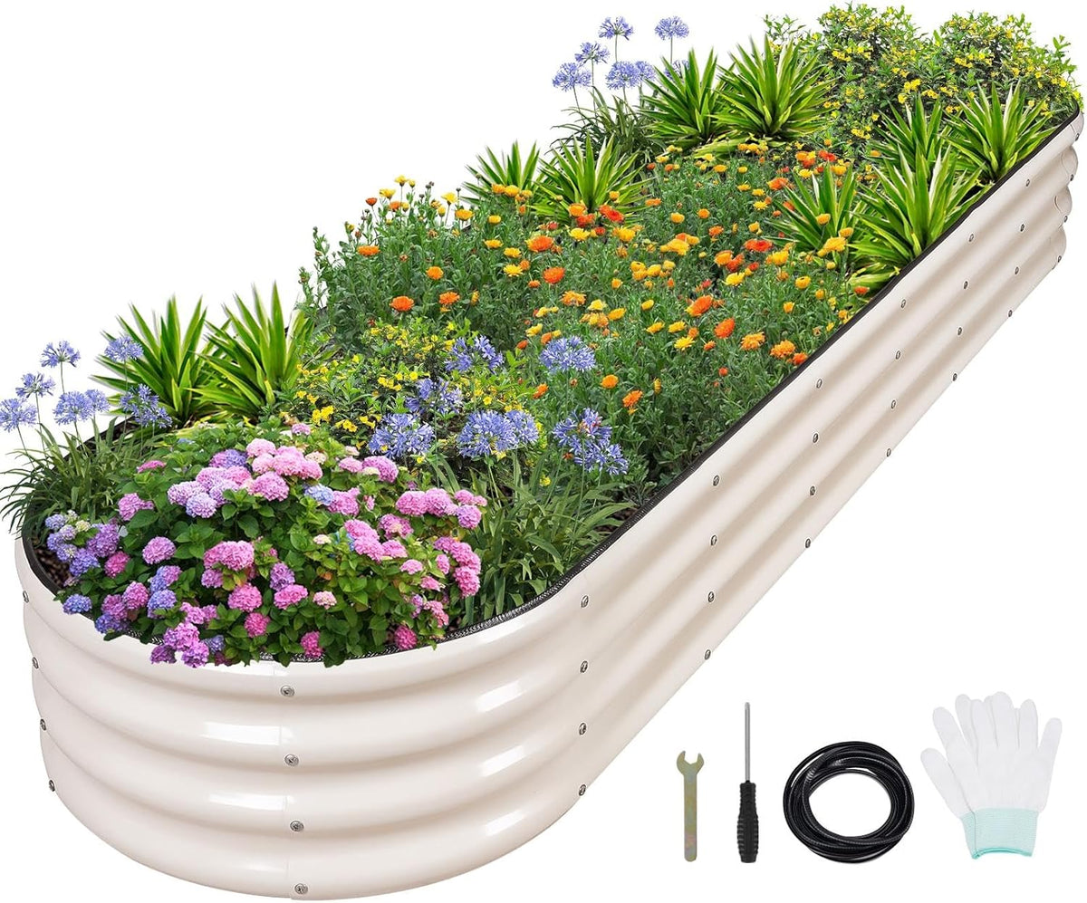 1MORE Galvanized Raised Garden Bed- Planter Garden Boxes Outdoor, Raised Beds for Gardening