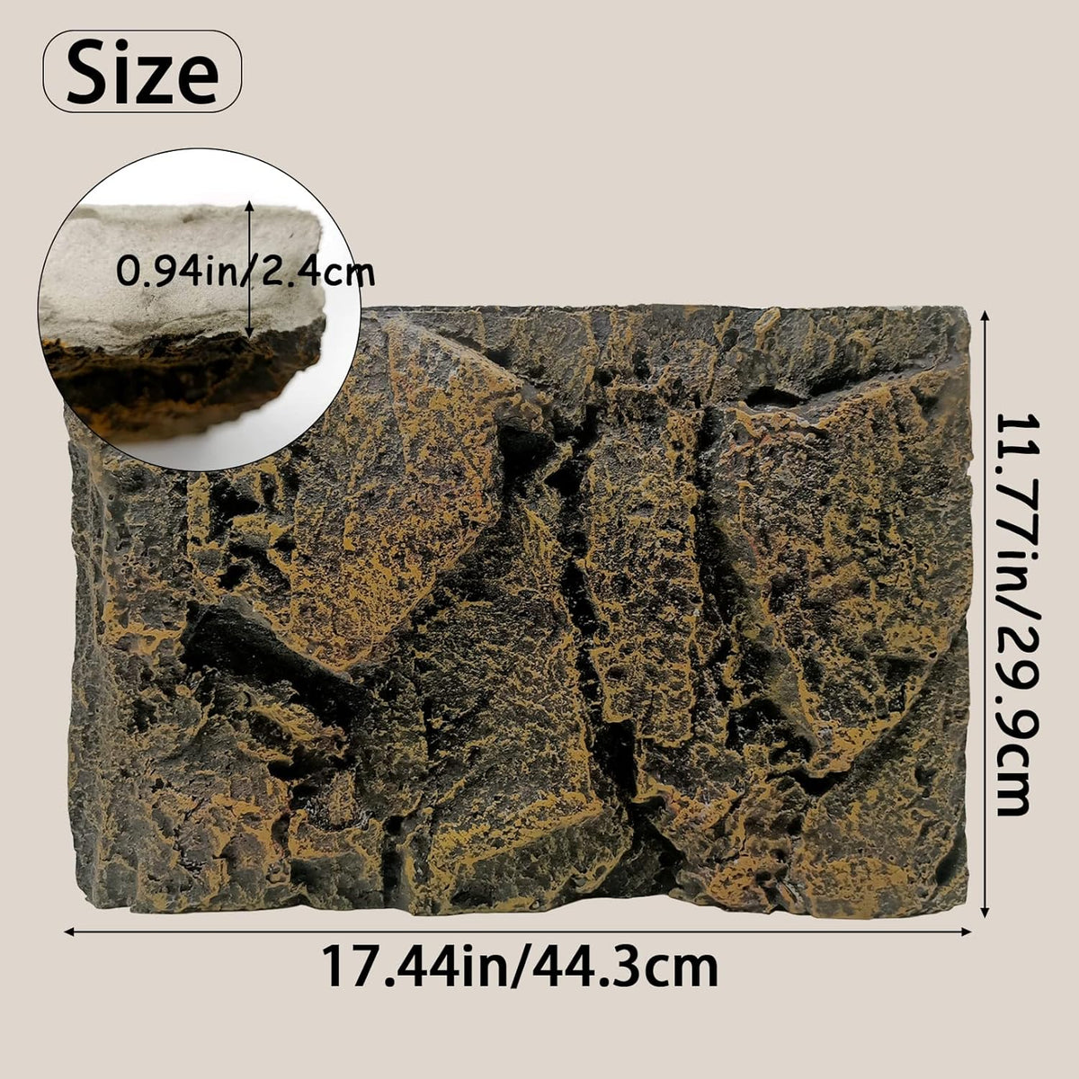 Tfwadmx Rock Terrarium Background 3D Reptile Tank Background Board Amphibian Stereo Backdrop Wall