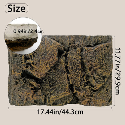 Tfwadmx Rock Terrarium Background 3D Reptile Tank Background Board Amphibian Stereo Backdrop Wall