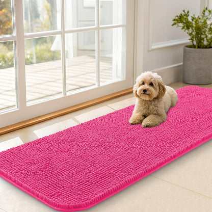OLANLY Dog Door Mat for Muddy Paws 59x20, Absorbs Moisture and Dirt, Absorbent Non-Slip Washable