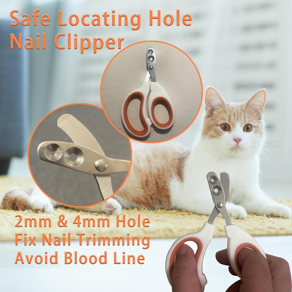 Cat Grooming Brush Kit 6 Tools - Deshedding & Dematting for Long/Short Hair, Self-Cleaning Slicker