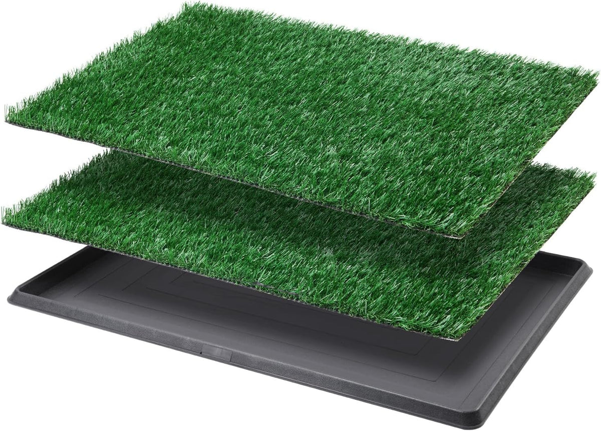 LOOBANI Dog Grass Pad with Tray Large Dog Litter Box, Indoor Potty for Apartment and Patio