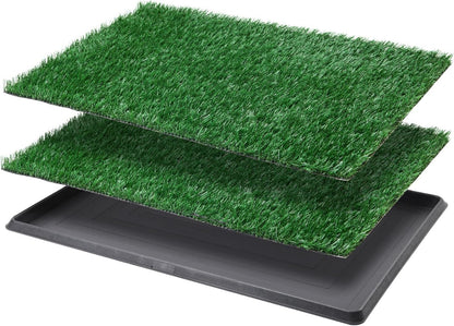 LOOBANI Dog Grass Pad with Tray Large Dog Litter Box, Indoor Potty for Apartment and Patio