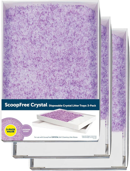 PetSafe ScoopFree Disposable Crystal Cat Litter Tray - Easy Cleaning Box - Refill Tray for Electric