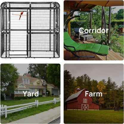 wonline Parrot Cages for Large Birds Outdoor Extra Large Bird Cage with Bird Cage and Perch