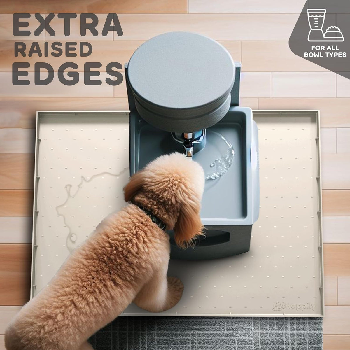 32x24x1” XL Dog Food Mat - All Purpose Under Sink Liner, Washer and Dryer Covers for The Top