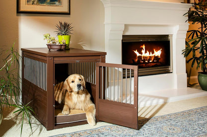 New Age Pet ECOFLEX Dog Crate End Table - Furniture-Style Pet Crate for Crate Trained Dogs