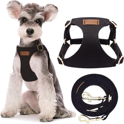 Puppytie No Pull Small Dog Harness with Multifunction Dog Leash,Lightweight Soft Adjustable No