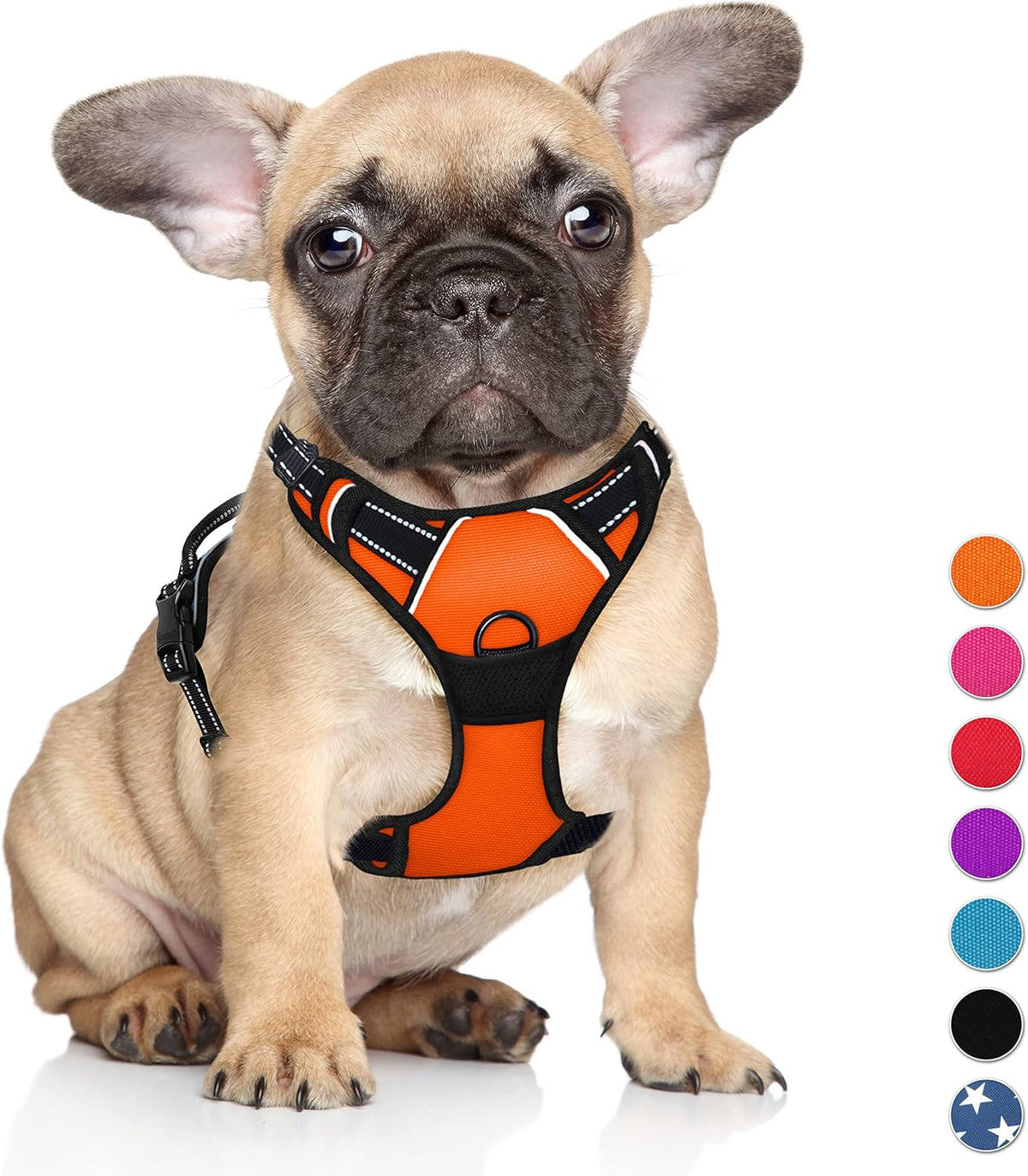 BARKBAY No Pull Dog Harness Large Step in Reflective Dog Harness with Front Clip and Easy Control