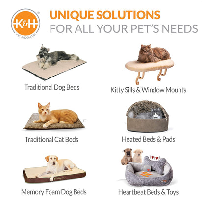K&H Pet Products Unheated Kitty Mod Dream Pod Cat Bed for Large Cats or Small Dogs, Indoor Covered