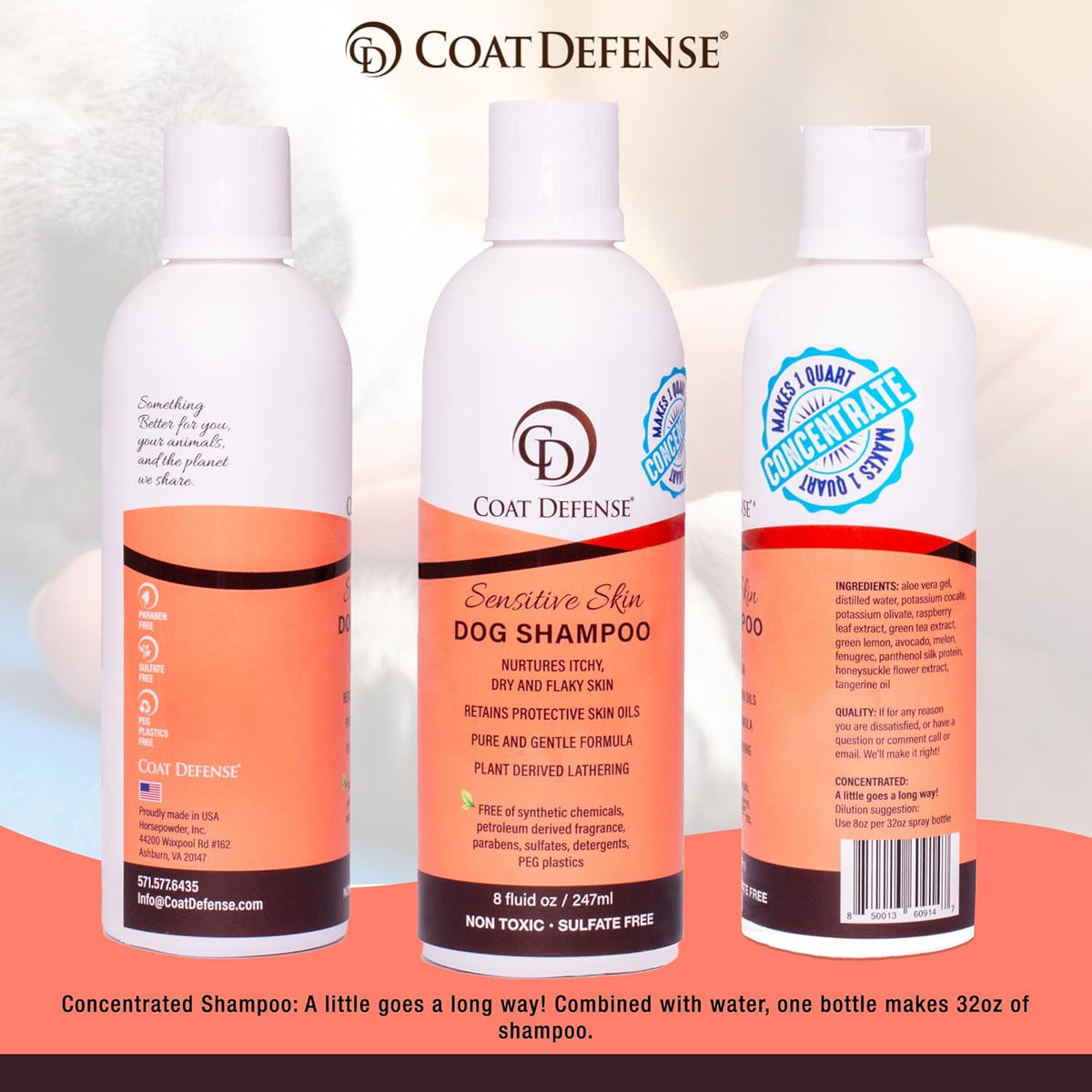 COAT DEFENSE Paw Licker Bundle | Dry Powder for Dogs & Sensitive Skin Dog Shampoo for Allergies and