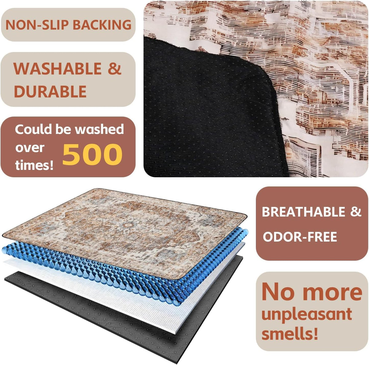 Washable Pee Pads for Dogs 2 Pack, Absorbent Reusable Puppy Pads Waterproof, Leakproof & Non-Slip
