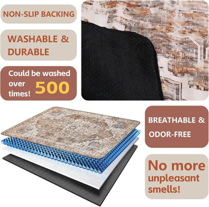 Washable Pee Pads for Dogs 2 Pack, Absorbent Reusable Puppy Pads Waterproof, Leakproof & Non-Slip