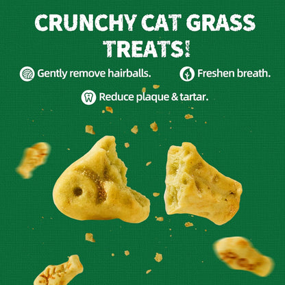 Just Try 13.4 0Z Cat Grass Treats Salmon Oil Natural Salmon Kitten Healthy Cat Treats Training