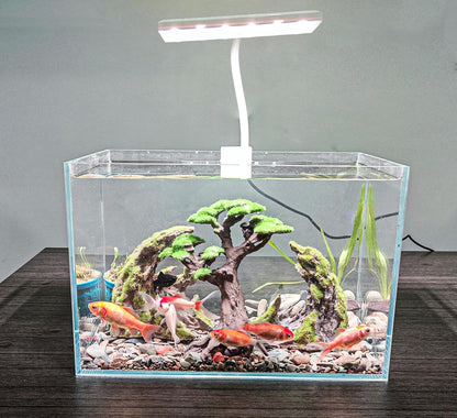 Novelsite Fish Tank Decor- Small Bonsai Trees with Faux Moss- Aquarium Decoration Aqua scaping