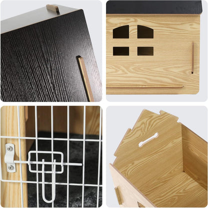 Dog House Indoor for Small Dogs or Cats, Cozy Wooden Design, Small Indoor Bed House, with Air Vents
