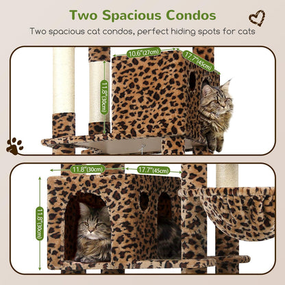 Globlazer Giant Cat Tree, 83 inch Cat Tree for Indoor Cats Large Adult, XXL Cat Tower with 9