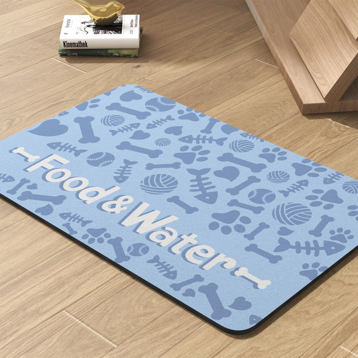 Pet Feeding Mat-Absorbent Dog Mat for Food and Water Bowl-No Stains Quick Dry Water Dispenser