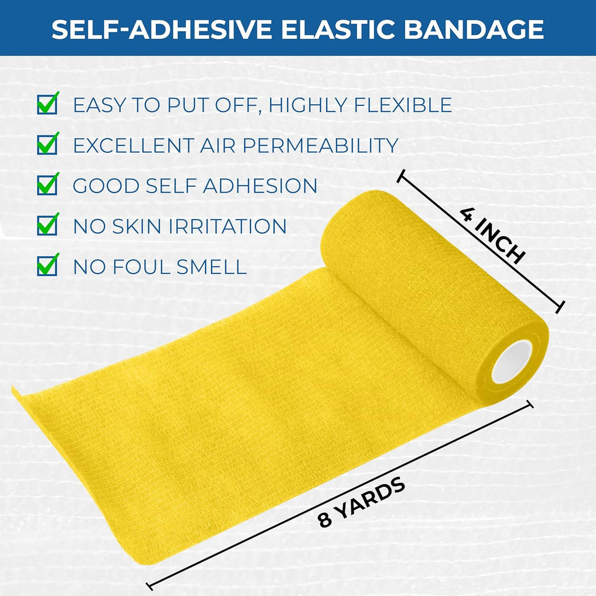 Self Adhesive Bandage Wrap - Pack of 12 Assorted Colors, Non-Woven, Breathable & Water-Resistant