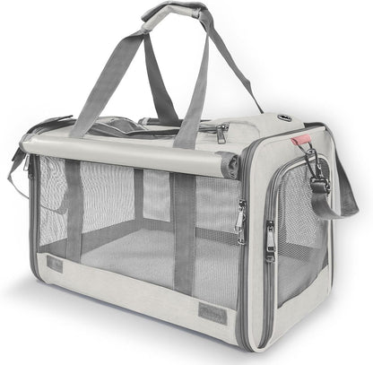 Pet Carrier for Large Cat Soft-Sided Animal Traveling Bag for Medium Cat up to 20lbs / Washable