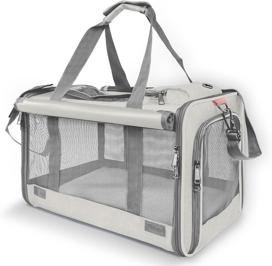 Pet Carrier for Large Cat Soft-Sided Animal Traveling Bag for Medium Cat up to 20lbs / Washable