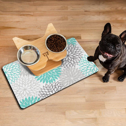 Pet Feeding Mat for Floors Waterproof Dog Mat for Food and Water Absorbent Quick Dry Non Slip mat