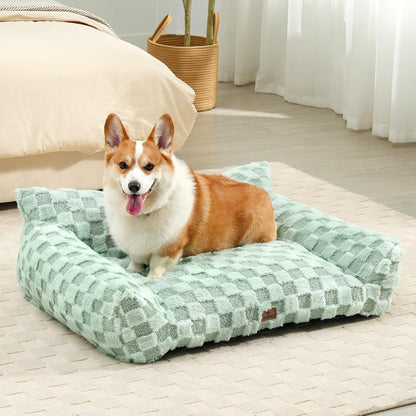 Large Dog Bed Sofa, Fluffy Pet Bed for Medium and Large Dogs, Supportive Dog Couch Sofa for Dogs