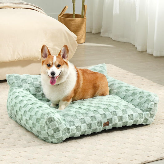 Large Dog Bed Sofa, Fluffy Pet Bed for Medium and Large Dogs, Supportive Dog Couch Sofa for Dogs