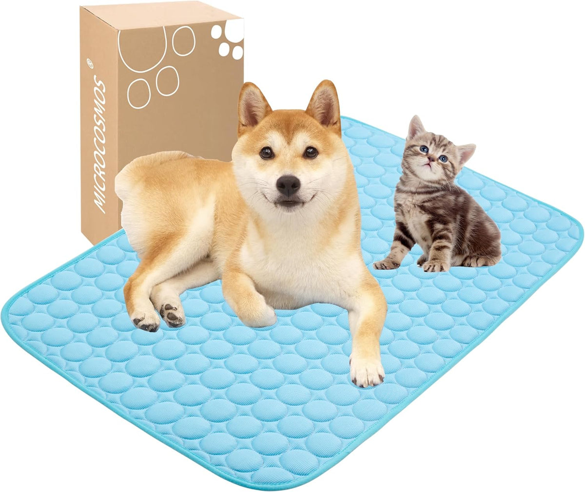 MICROCOSMOS Summer Cooling Mat & Sleeping Pad- Water Absorption Top, Materials Safe, Easy Carry, EZ