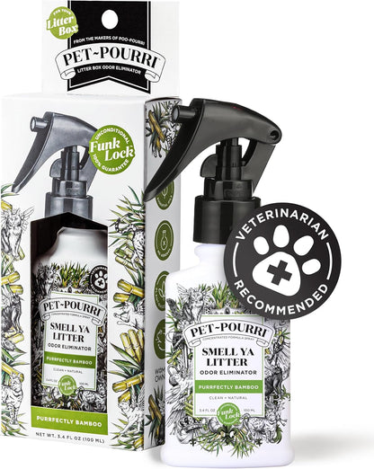 Pet-Pourri Smell Ya Litter Cat Litter Deodorizer Spray, 3.4 Fl Oz, Up to 170 Uses, Pet Odor Remover