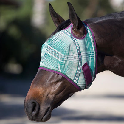 Kensington UV Horse Fly Mask with Web Trim - Protective Mask with Dual Ear Opening & Forelock