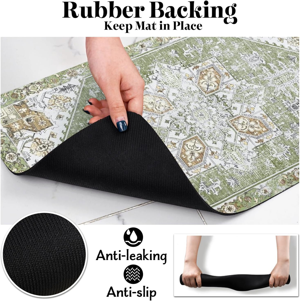 Dog Food Mats for Floors, Absorbent Dog Bowl Mat for Food and Water Dispenser Mat, Quick Dry Cat
