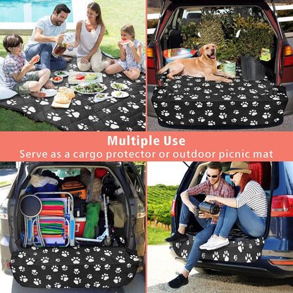 F-color SUV Cargo Liner for Dogs, Water Resistant Pet Cargo Cover Dog Seat Cover Mat for SUVs