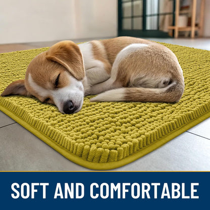 Smiry Dog Door Mat for Muddy Paws 36x24, Absorbs Moisture and Dirt Doormat, Non-Slip Washable Quick
