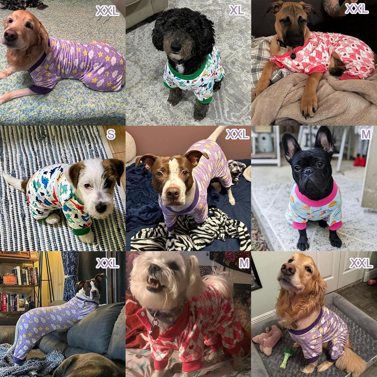 BEAUTYZOO Dog Pajamas Large Sized Dog, Summer Doggie Pajamas for Boy Girl, Soft Strechy Cotton