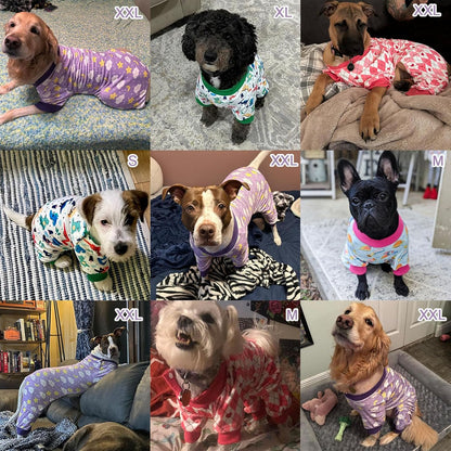 BEAUTYZOO Dog Pajamas Large Sized Dog, Summer Doggie Pajamas for Boy Girl, Soft Strechy Cotton