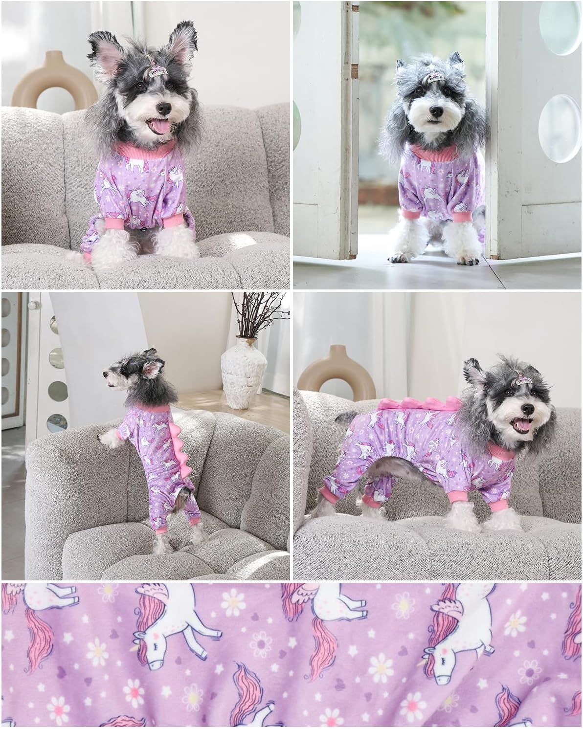 CuteBone Dinosaur Costume Dog Pajamas, Stretchy Spandex Crystal Velvet Sleepwear Coat for Small