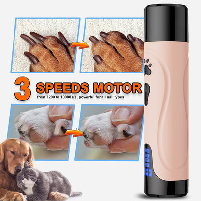 YABIFE Dog Nail Grinder, Dog Nail Trimmers and Clippers Kit, Super Quiet, Rechargeable, for Small