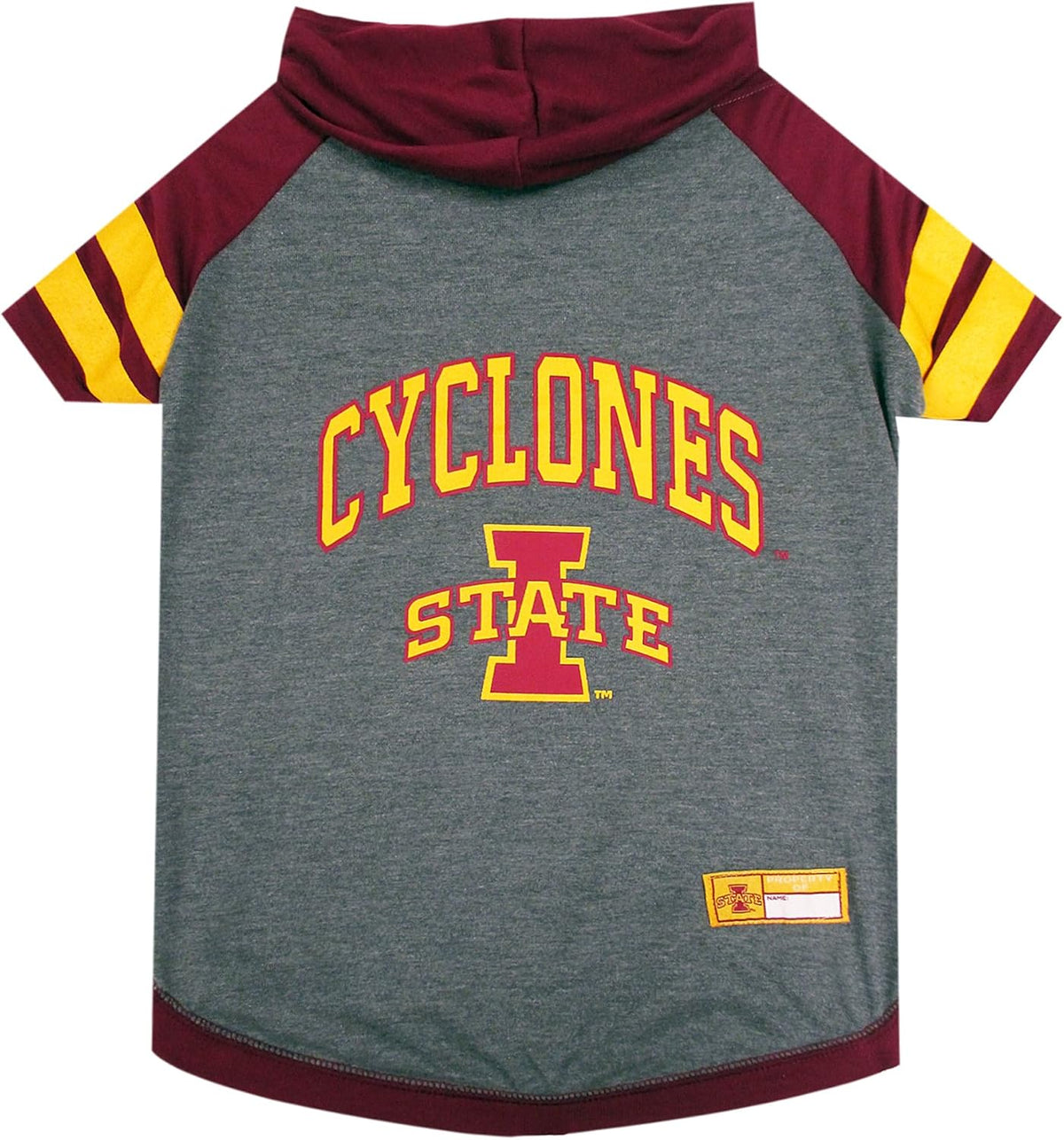 NCAA Iowa State Cyclones Hoodie for Dogs & Cats, Small Collegiate Licensed Dog Hoody Tee Shirt.