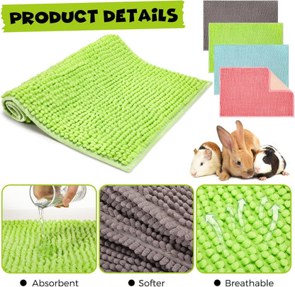 Barydat 8 Pcs Guinea Pig Cage Liner for Guinea Pig Cage Bedding Reusable Rabbit Mat Pad Washable