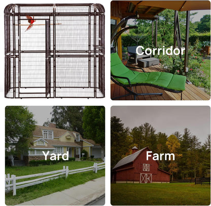wonline Parrot Cages for Large Birds Outdoor Extra Large Bird Cage with Bird Cage and Perch