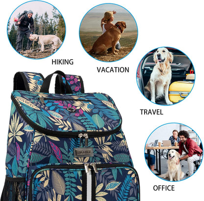 BAGLHER丨Dog Travel Bag, Airline Approved Pet Supplies Backpack, Dog Travel Backpack with 2 Silicone