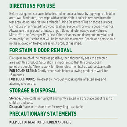 Nature's Miracle Urine Destroyer Plus for Dogs with Flip & Go Sprayer, 64 Ounces, Enzymatic Formula